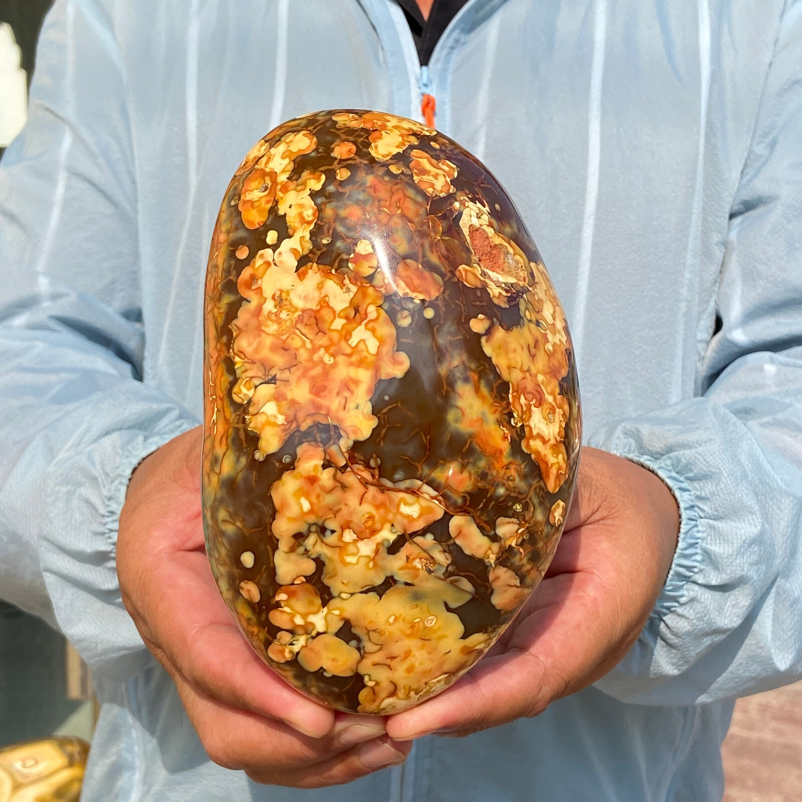 3.97LB Rare Large Natural Colourful Agate Quartz Crystal Mineral SpecimenHealing