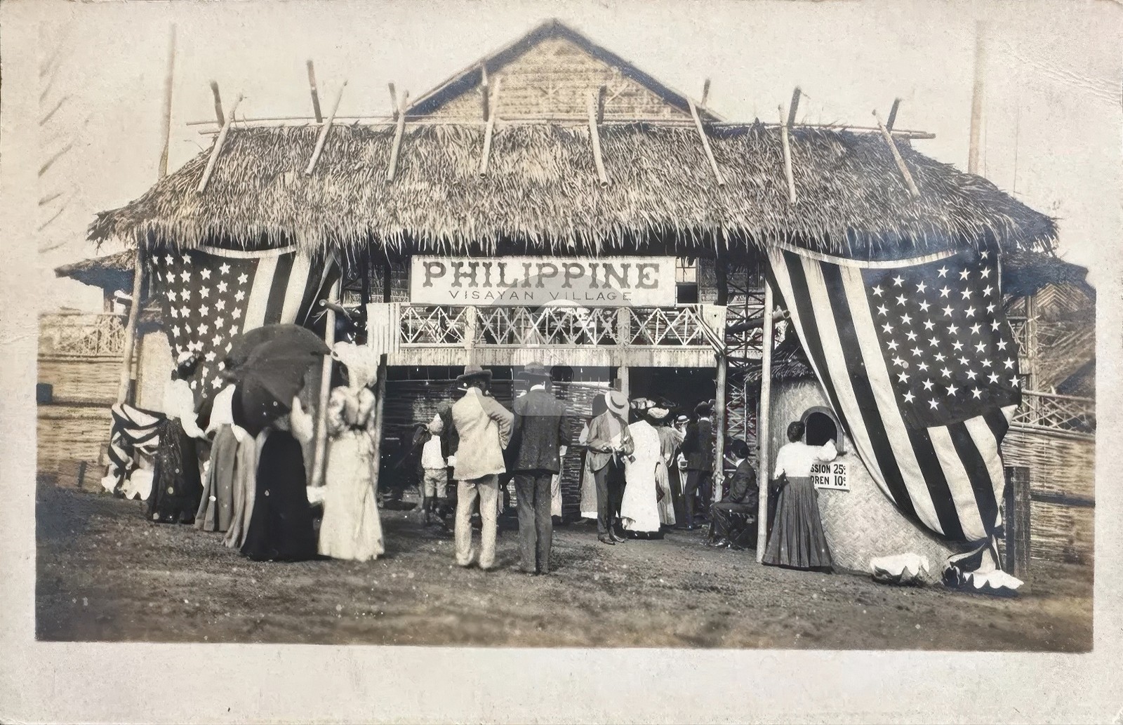 1904 St Louis World's Fair Philippine Village RPPC Photo Postcard COPY