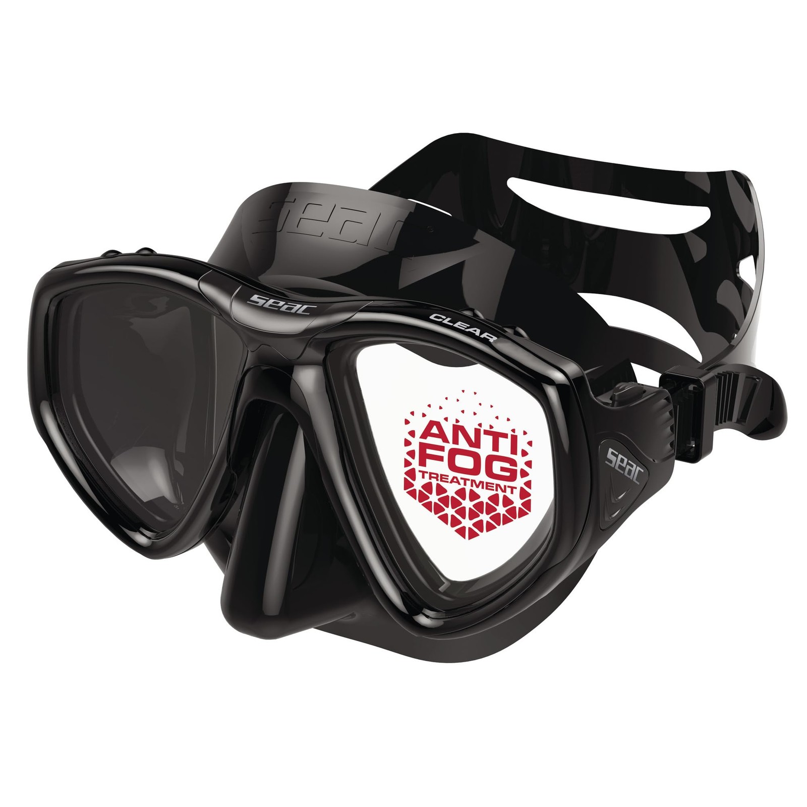 SEAC Clear – Dual-Lens Silicone Dive Mask Scuba Diving & Diving, Black