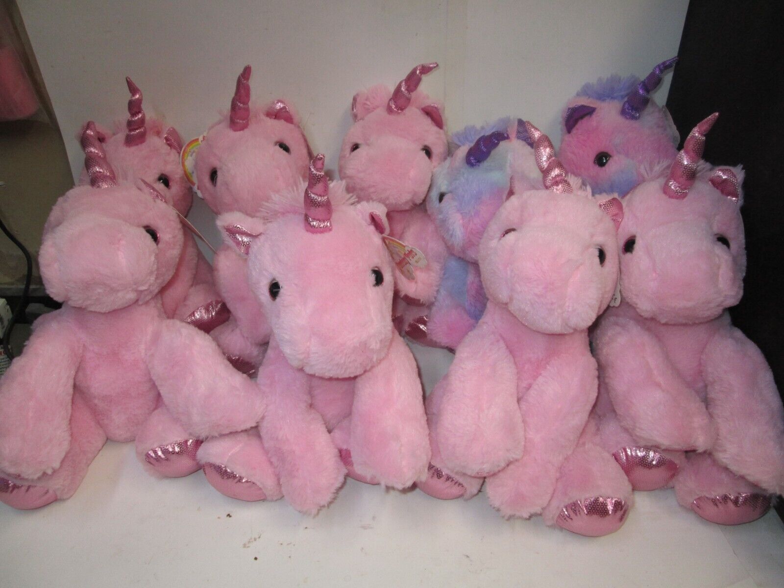 Lot  of 9 Crane Machine Plush Stuffed Unicorn Animals