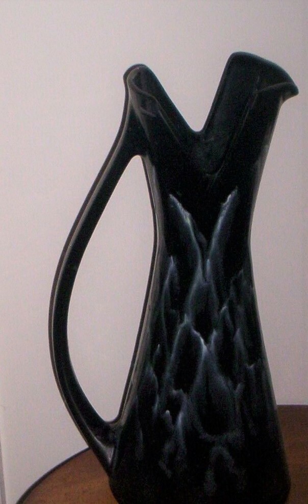 Vintage Royal Haeger Pitcher Vase Black & White 16\