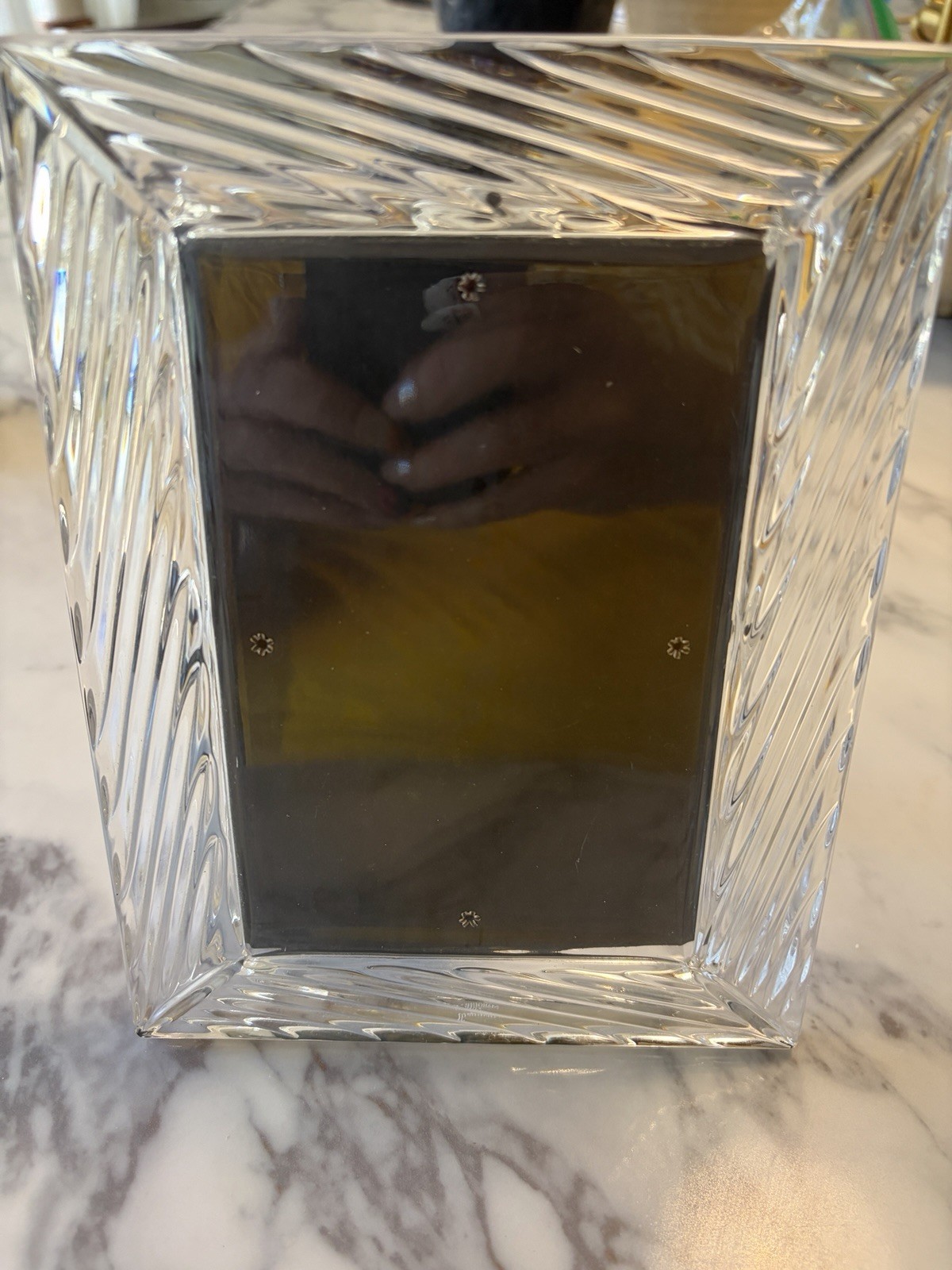 Marquis by Waterford Rainfall Lead Crystal 4”x6” Picture Frame Freestand Germany