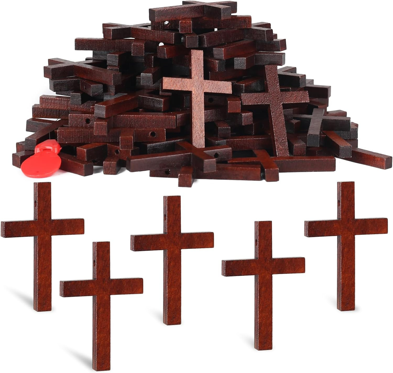 72 Pcs Mini Wooden Crosses Wood Cross - Bulk Pack for Crafts, Easter