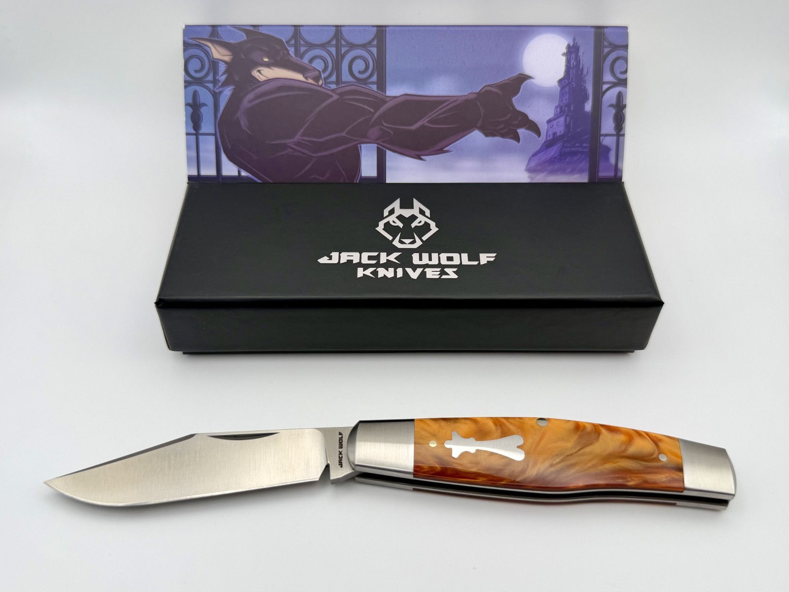 Jack Wolf Gateway Stockman Rootbeer Kirinite 14C28N Slipjoint Knife BNIB