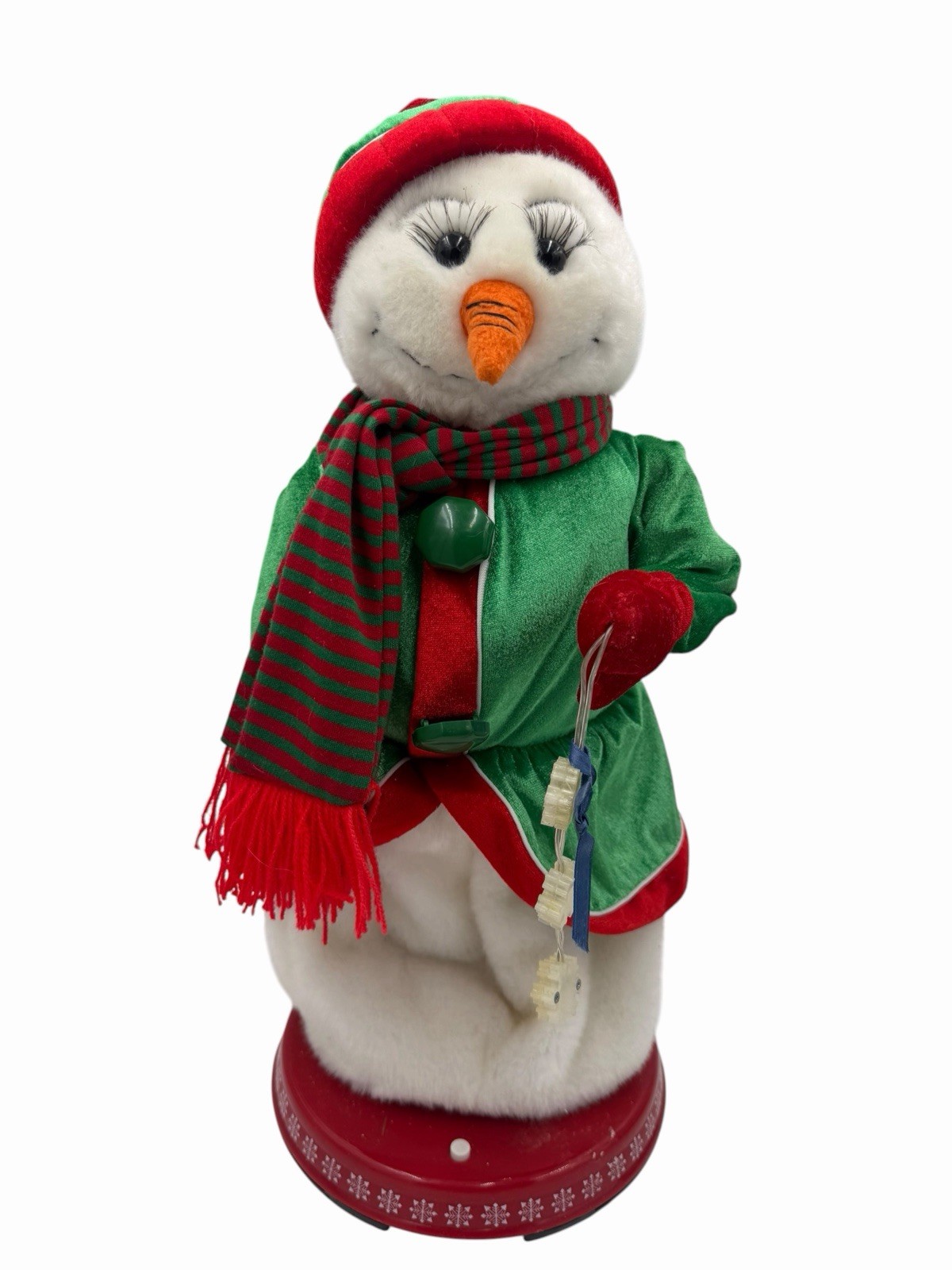 VINTAGE GEMMY SPINNING SNOWFLAKE MRS SNOWMAN