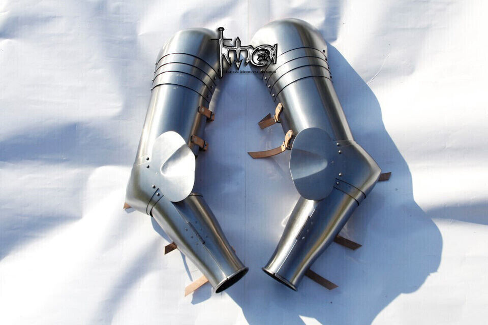 Medieval Knight Armor Steel Arm Protection Pair W Pauldrons SCA Combat Costume