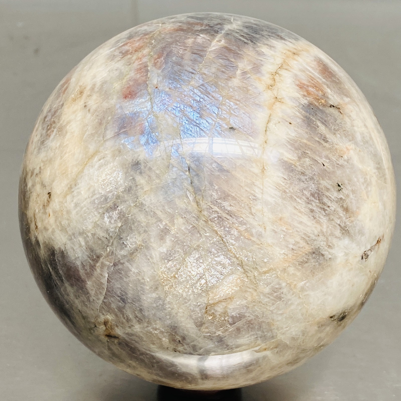 Natural Gray moonstone sphere quartz Crystal ball Healing 3160G (6.96LB)