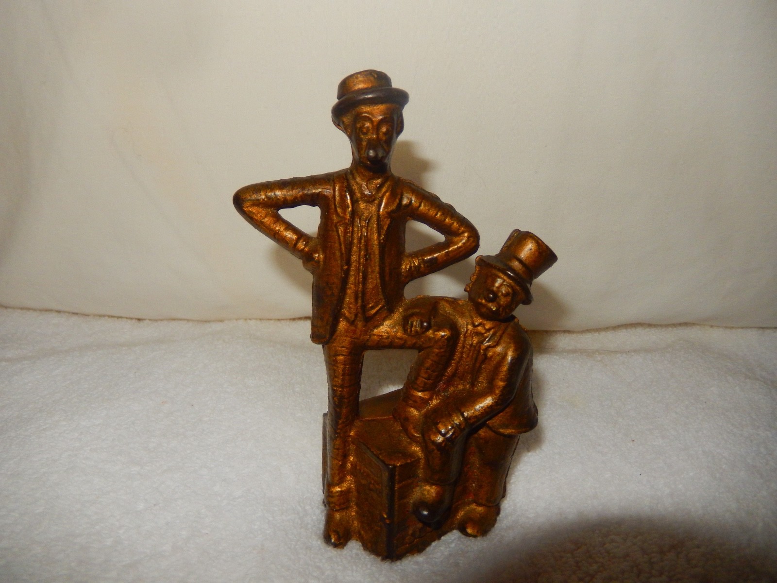 Antique c. 1900s A.C. Williams Mutt & Jeff Cast Iron Still Bank Comic Strip