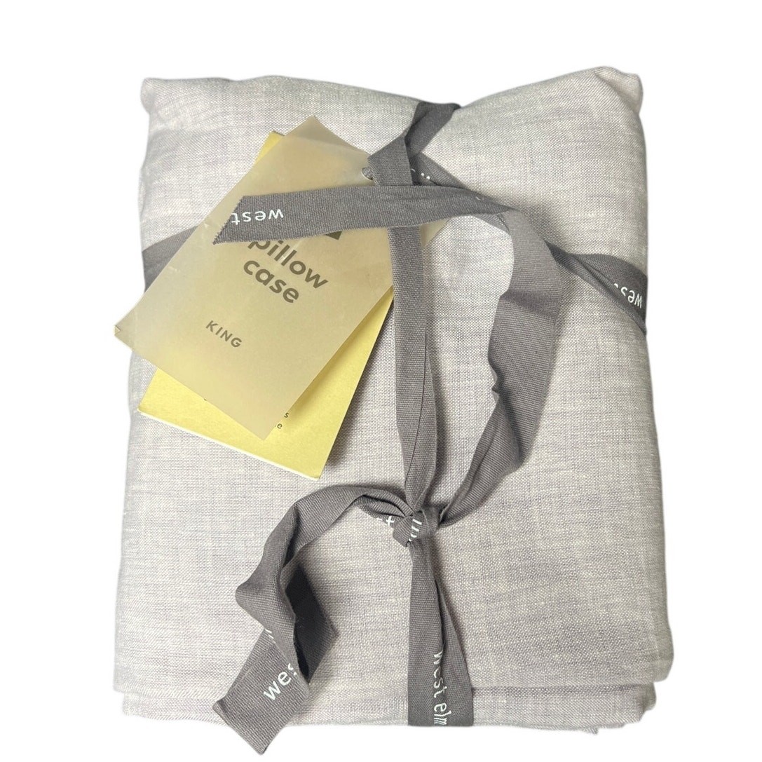 NWT West Elm Gray Pillow Cover King Square Textured Modern NWT West Elm Gray Pillow Cover King Square Textured Modern