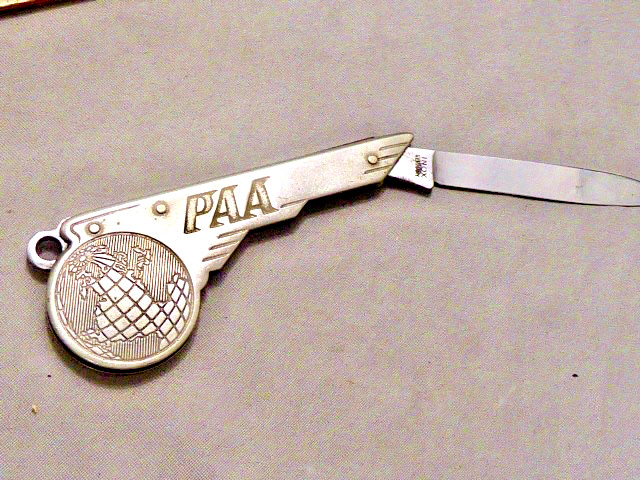VINTAGE PAN AMERICAN AIR LINES KEY CHAIN KNIFE INOX GERMANY PAN AM KNIFE VINTAGE PAN AMERICAN AIR LINES KEY CHAIN KNIFE INOX GERMANY PAN AM KNIFE