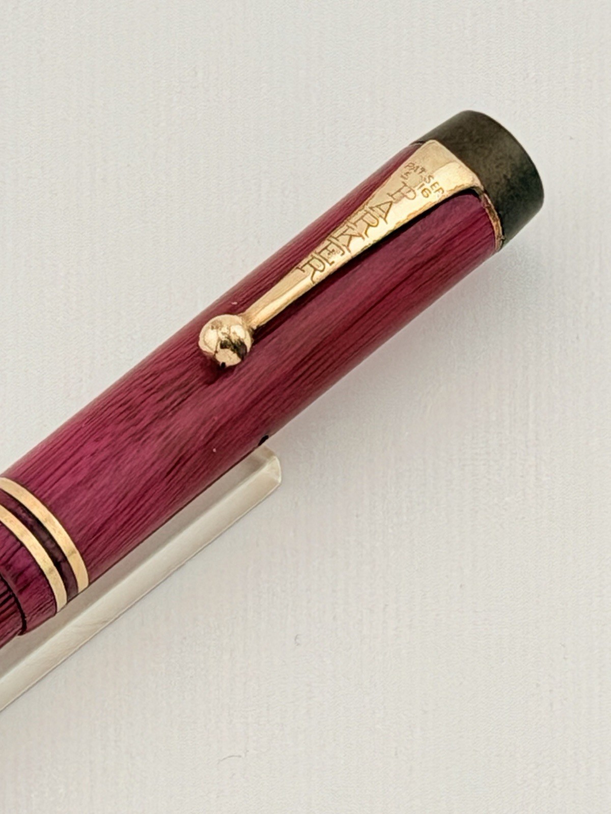 Vintage Parker Duofold Streamline Fountain Pen Red Flexible 14K Nib Restored
