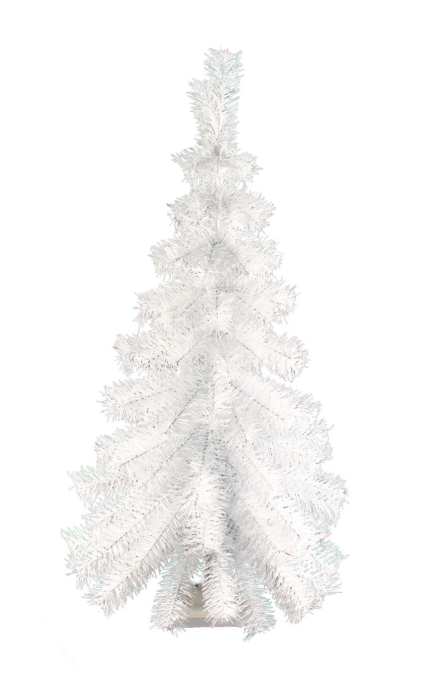 3FT White Hanging Wall Christmas Tree Classic White Tinsel Tree Hangs on Wall