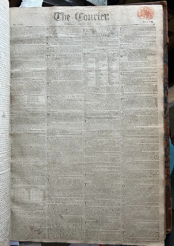 140 Newspapers from 1813-1814, 1813 War of 1812 Content + Napoleon etc.