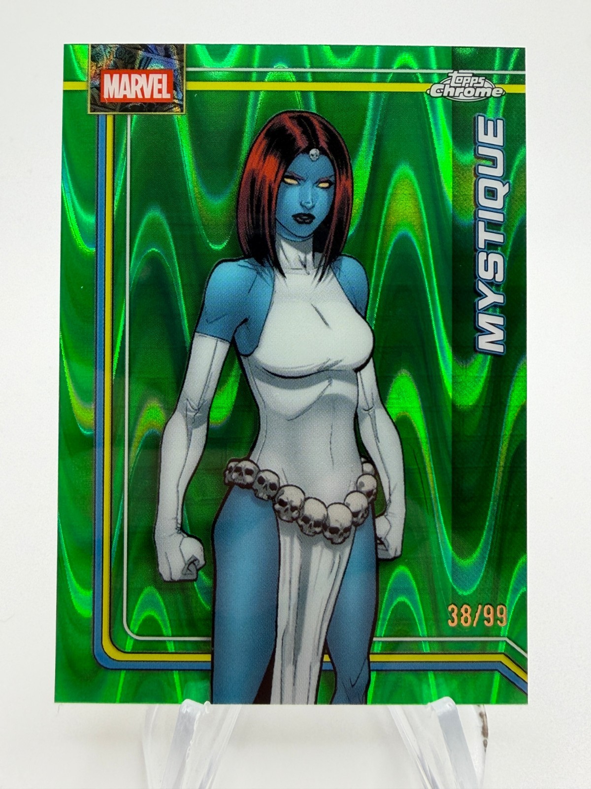 2026 Topps Chrome Marvel Comics MYSTIQUE Green RayWave Refractor /99 #086
