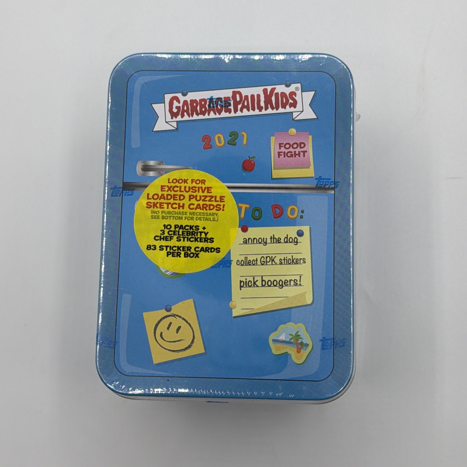2021 Topps Garbage Pail Kids Series 1 Food Fight Blue Tin Factory Sealed GPK Box