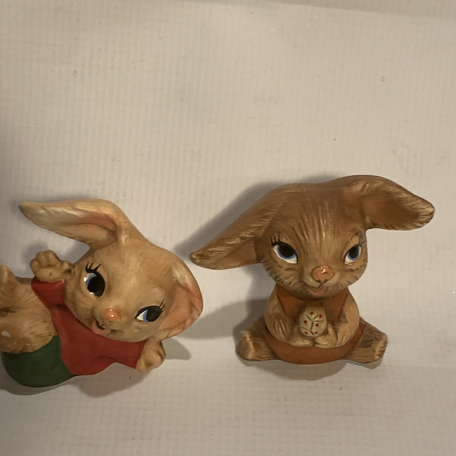 Vintage Norleans Ceramic Bunny Rabbit Figurine Set 3