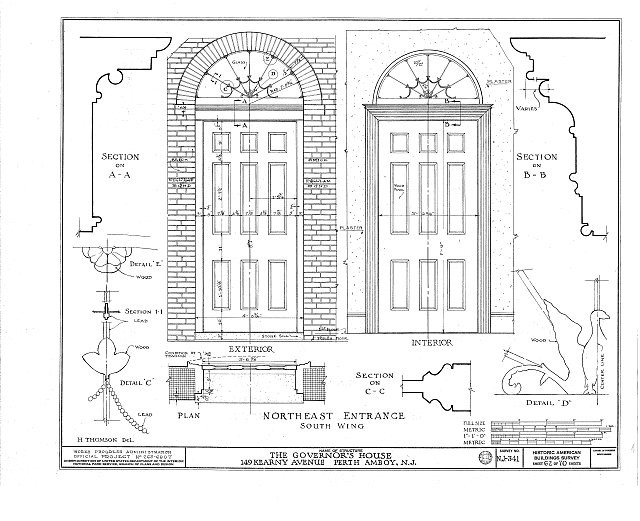 Perth Amboy New Jersey 1900s Governors House 149 Kearny Ave northeast entrance