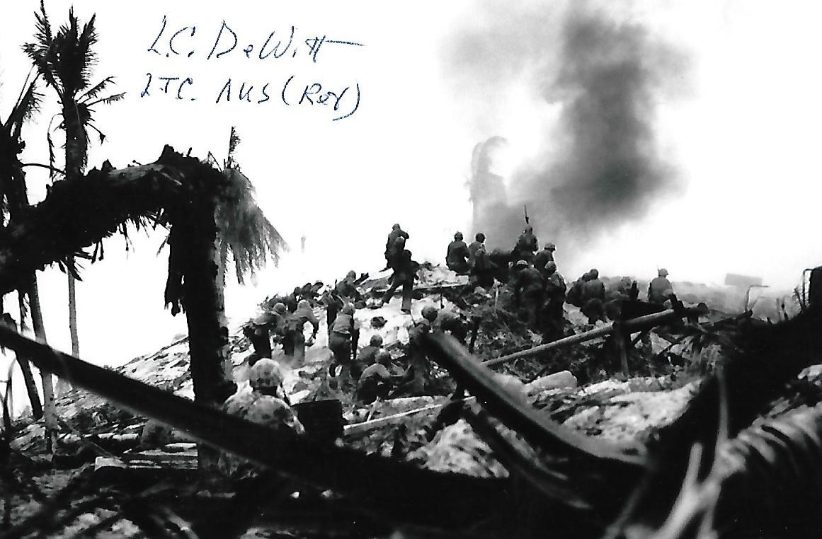 Leonard Dewitt autographed 4x6 photo New Guinea Pacific Theater WW II Rare LOOK
