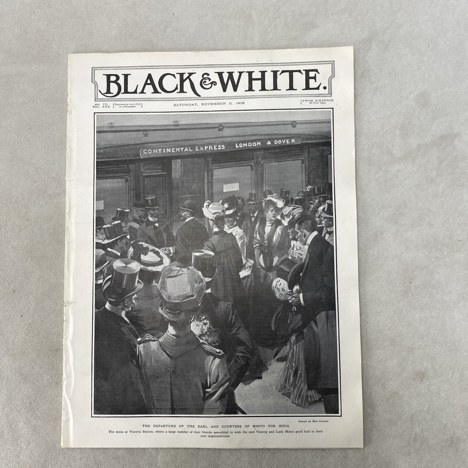 Black and White London  Newspaper Saturday November 11, 1905 Westminster Abbey
