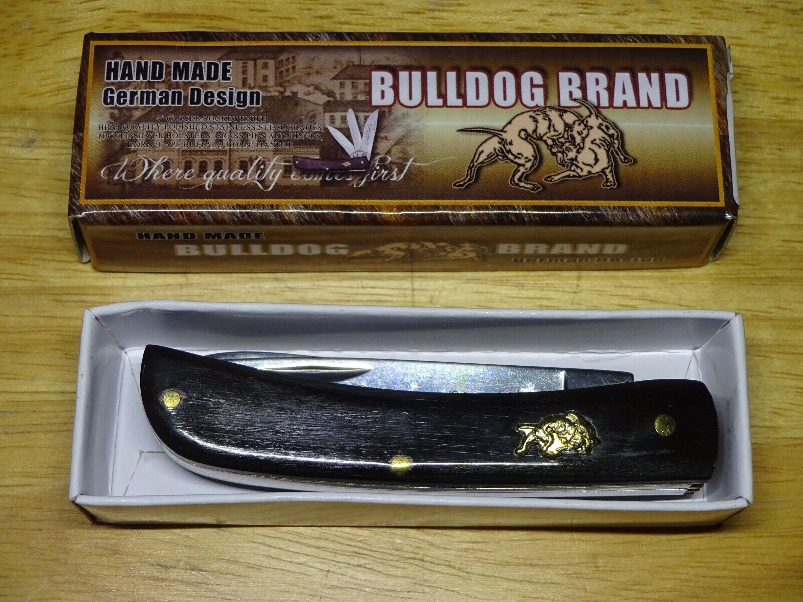 handmade bulldog brand german design pocket knife premier edition one of 300