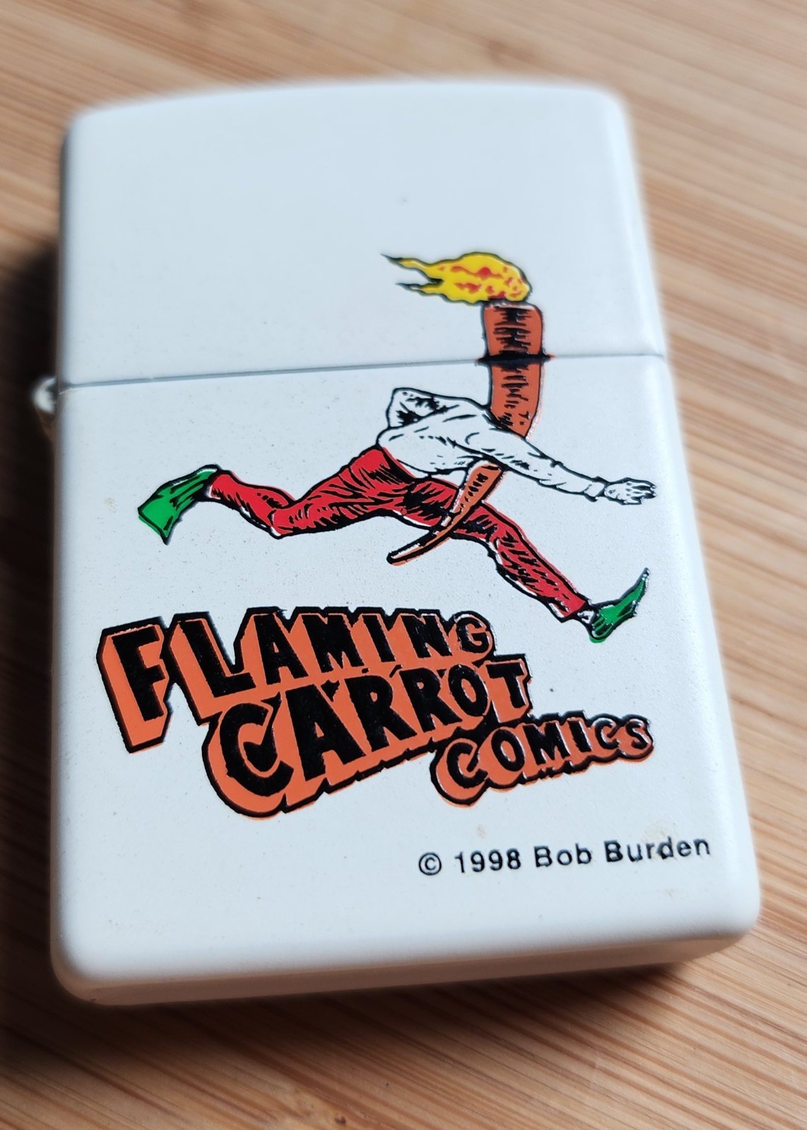 1998 Flaming Carrot Comics Zippo Lighter - Great condition - rare