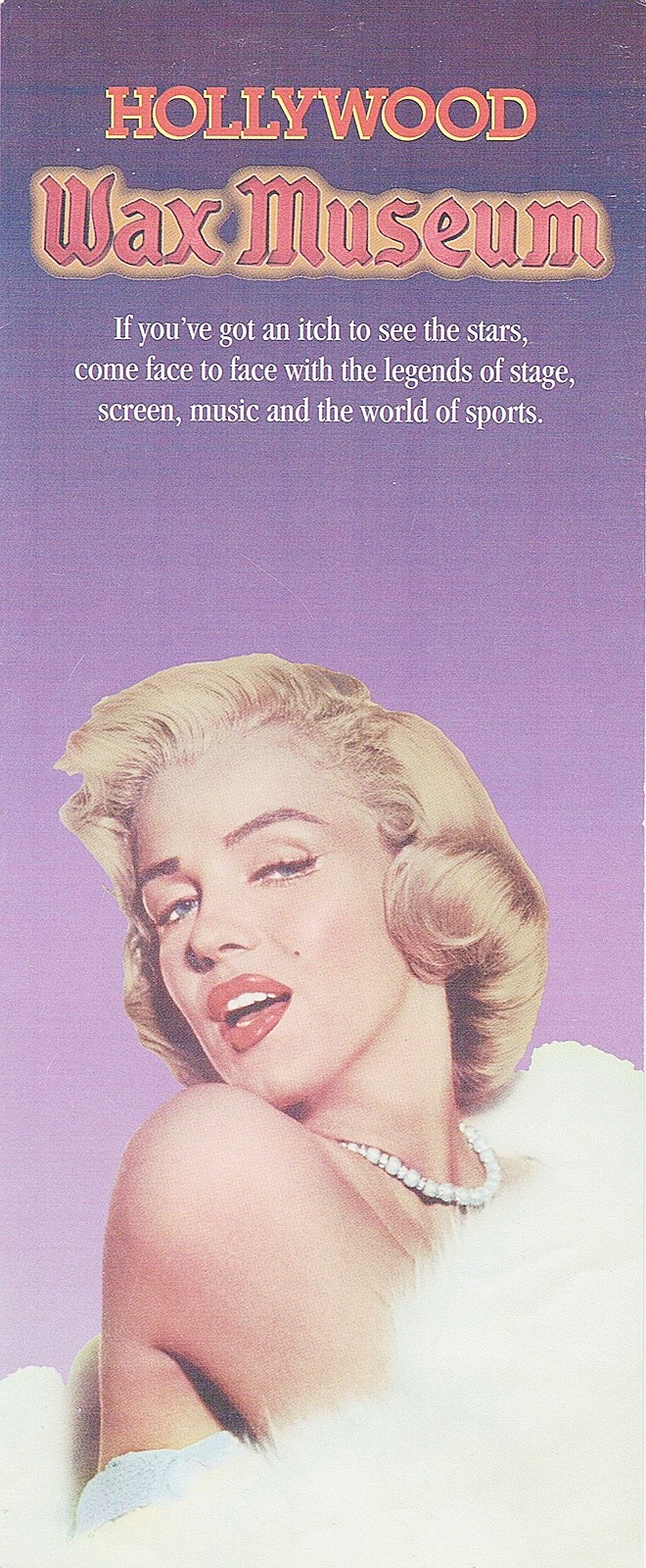 Hollywood Wax Museum Travel Brochure Marilyn Monroe Circa 2000