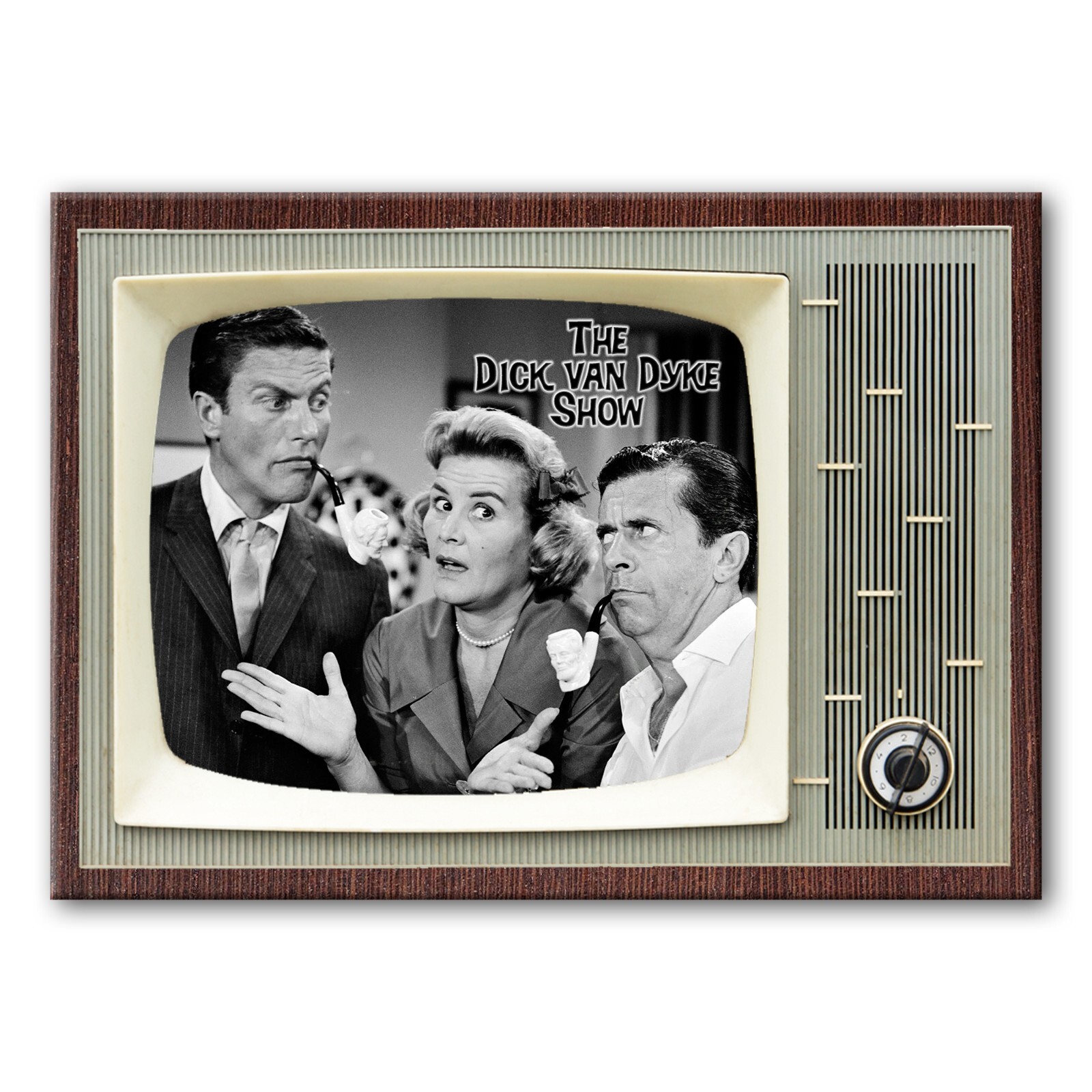 Dick Van Dyke TV Show Retro TV 3.5 inches x 2.5 inches Steel Fridge Magnet