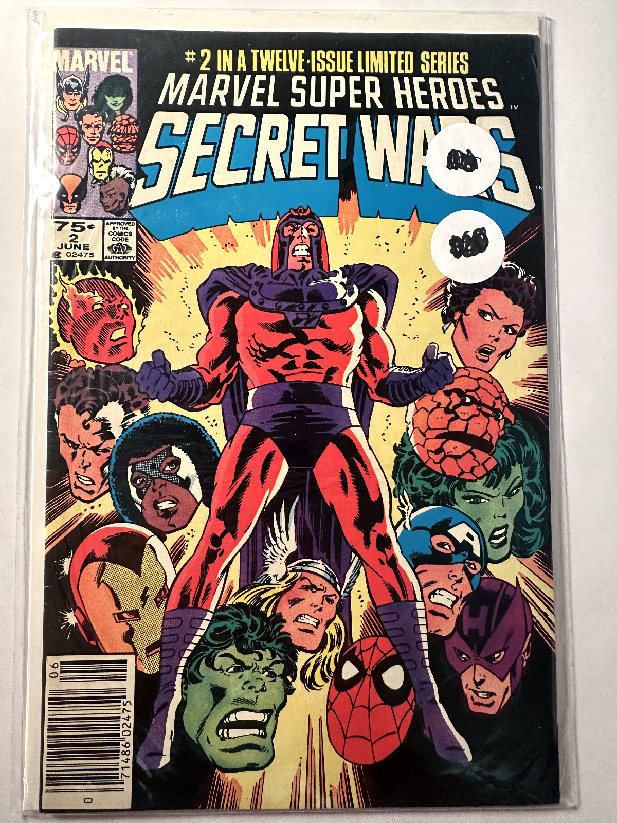 Marvel Super-Heroes Secret Wars #2-7, 12 Newsstand (Marvel 1984) NM $10 ship