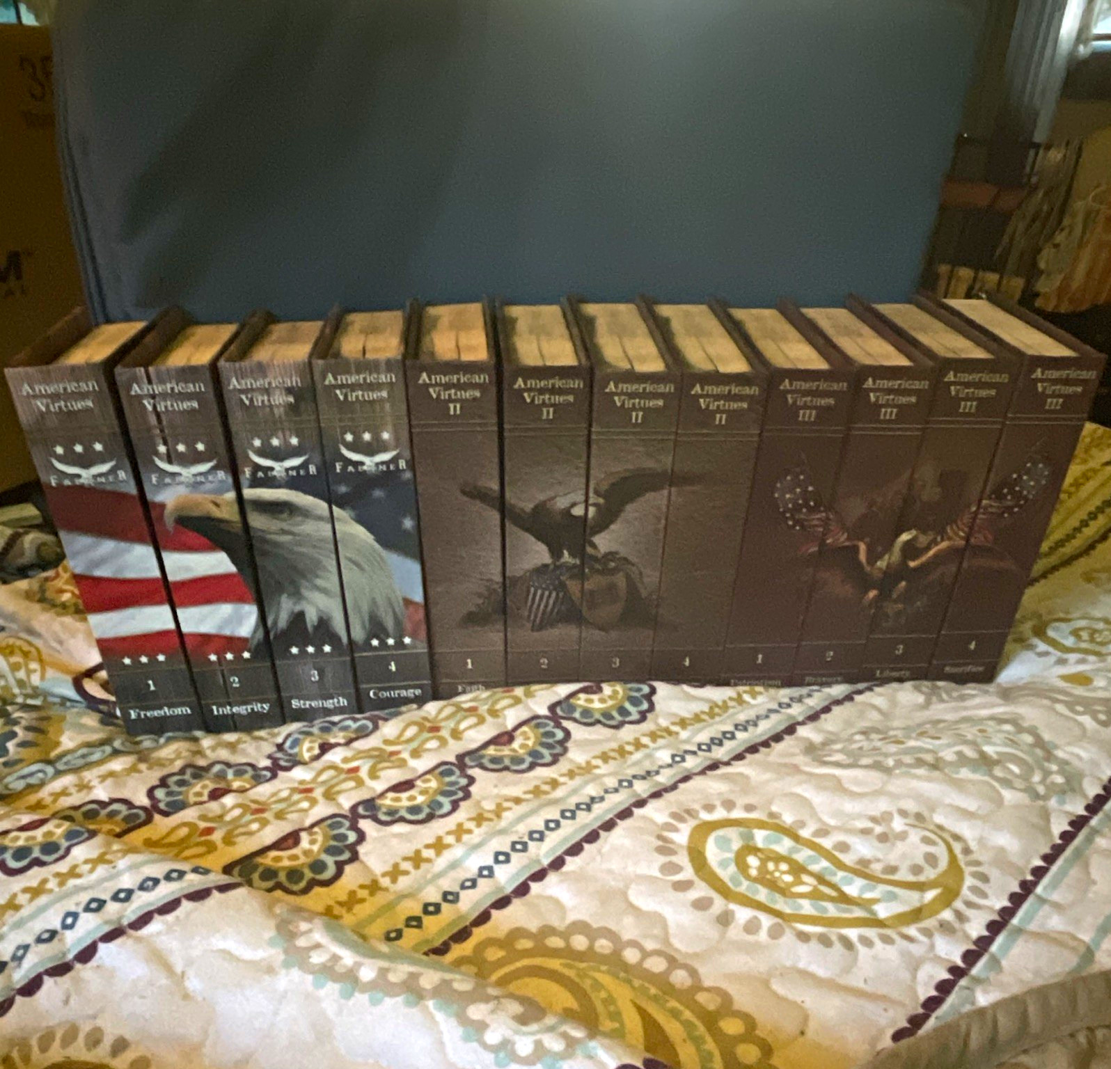 American Virtues Falkner Pocketknife 3 volume box set/12 knives