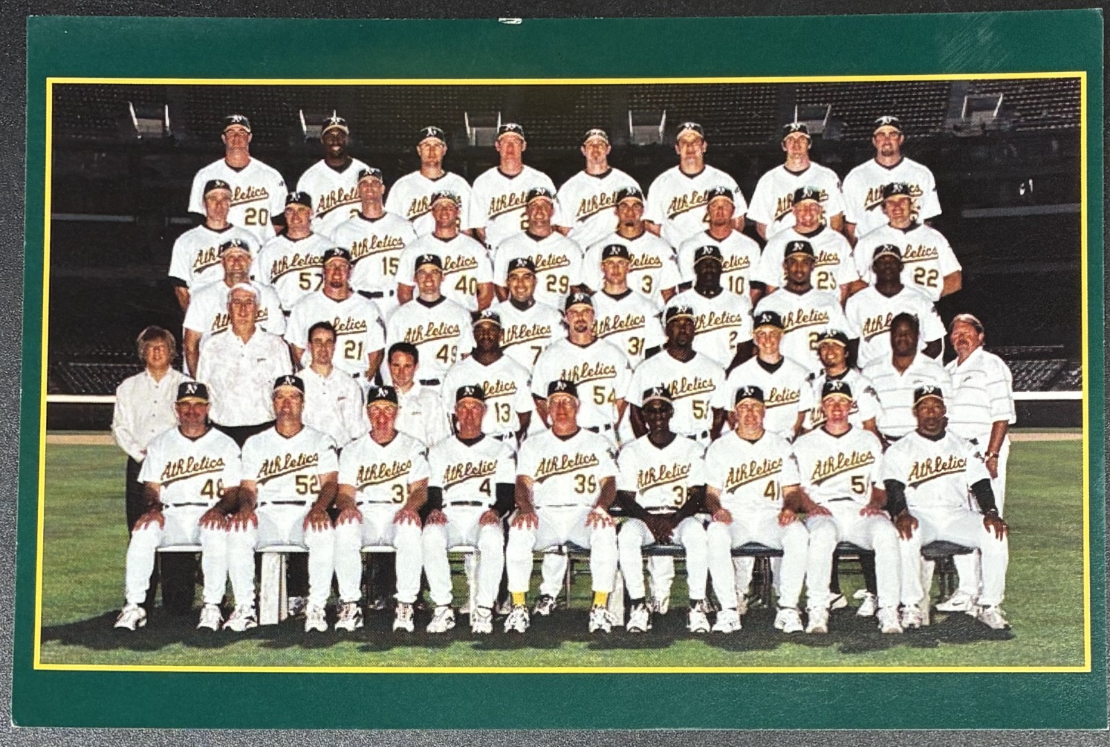 2004 Oakland A\'s Team Photo Postcard Comcast Sportsnet from 40th Anniversary Set