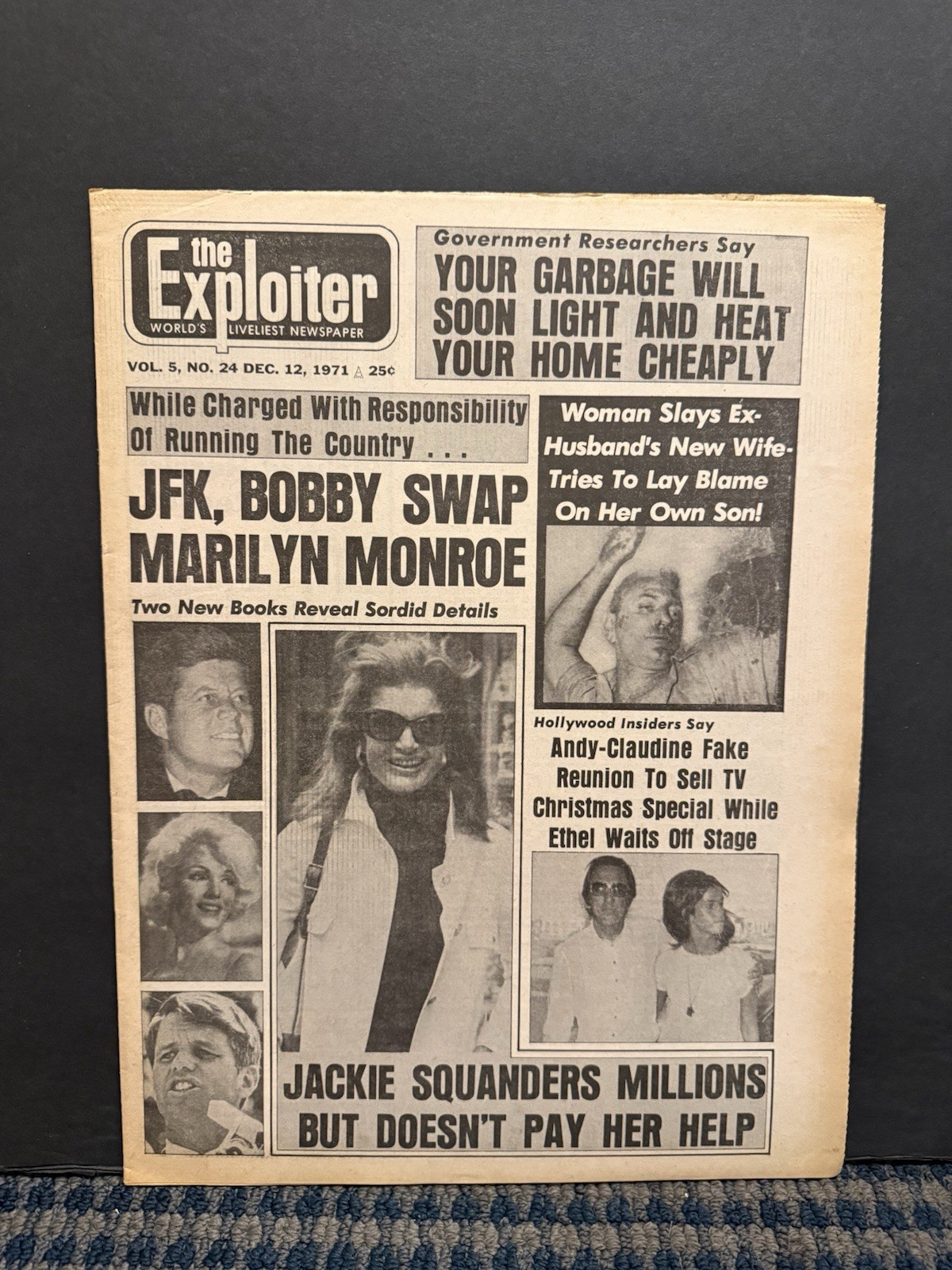 1971 Dec 12th The Exploiter Newspaper, JFK, RFK Swap Marilyn Monroe (VRN10K)
