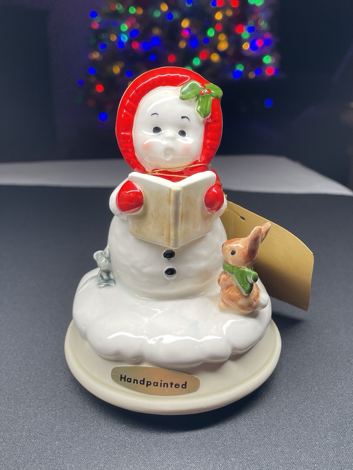 Vintage Otagiri Japan Gibson Greeting Revolving Santa Plays White Christmas New