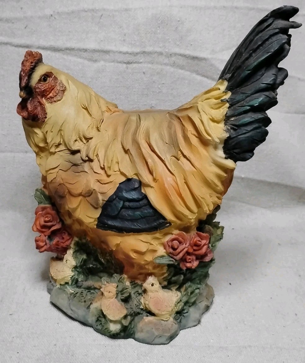 Vintage Resin Hen Figurine \