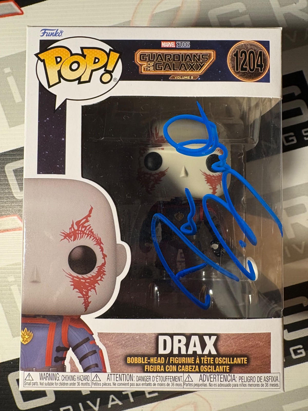Dave Bautista Signed Drax Funko Pop Autograph ACOA Marvel - Guardians of Galaxy