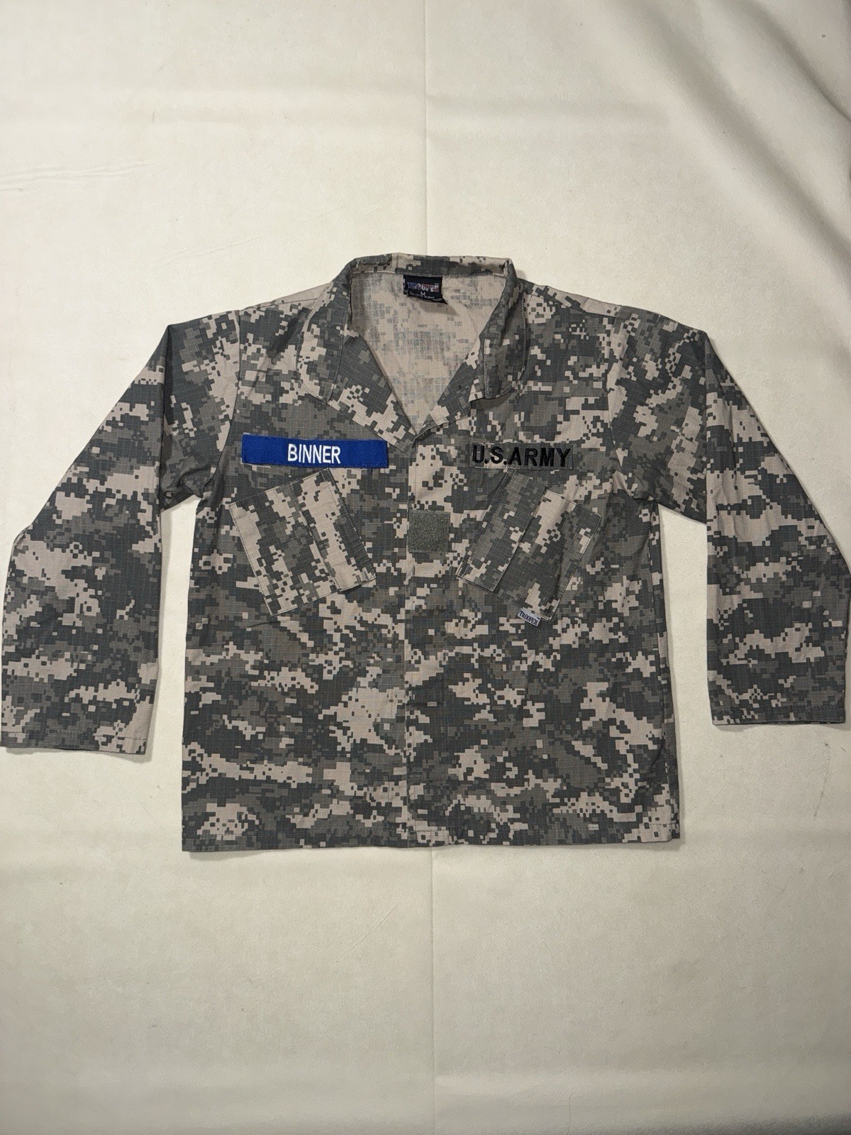 Trooper US Army Youth ACU Digital Camo Uniform Shirt Medium Binner Name Tape