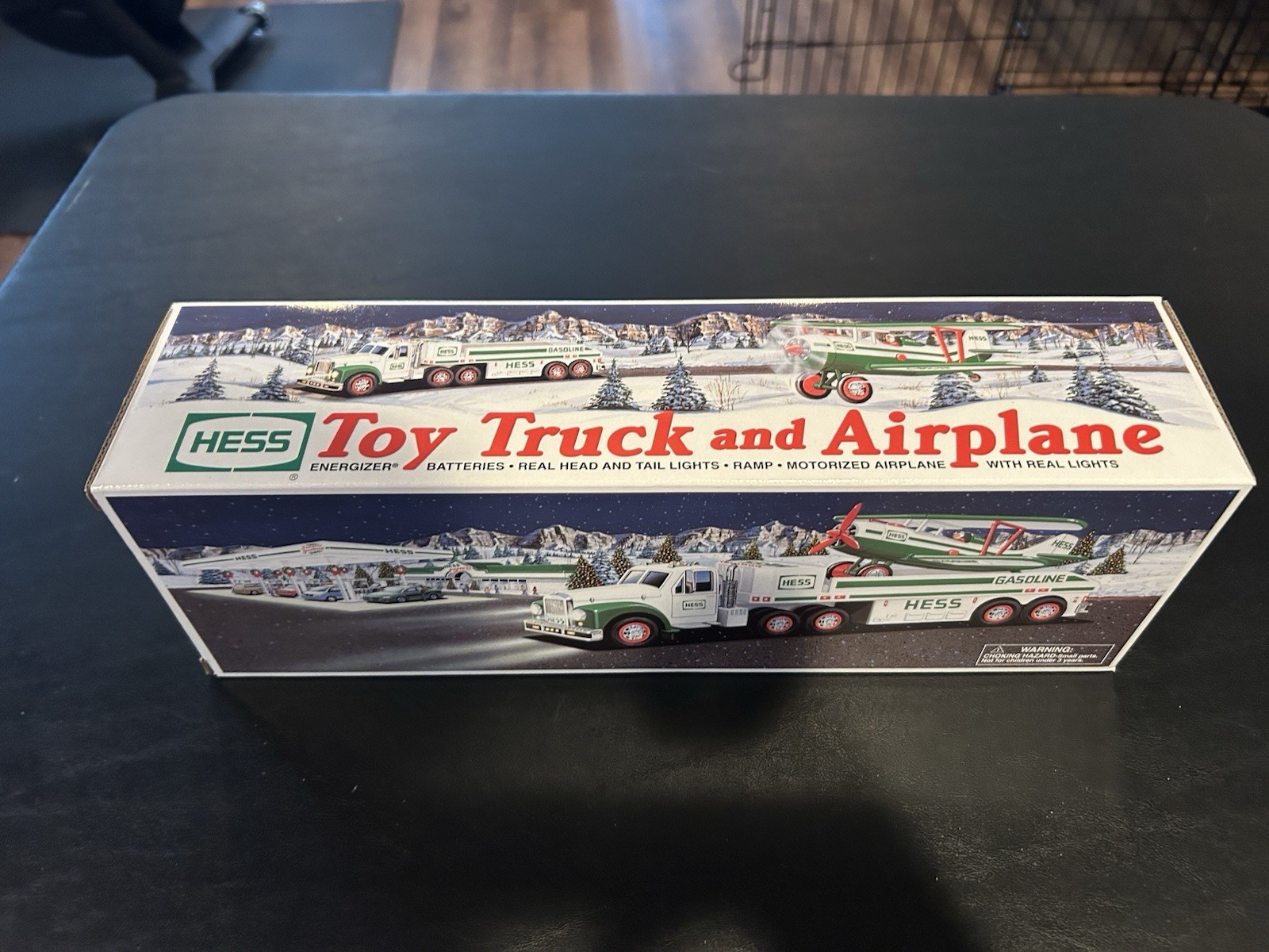 Hess 2002 Truck and Airplane Toy - White vintage die cast collectible New