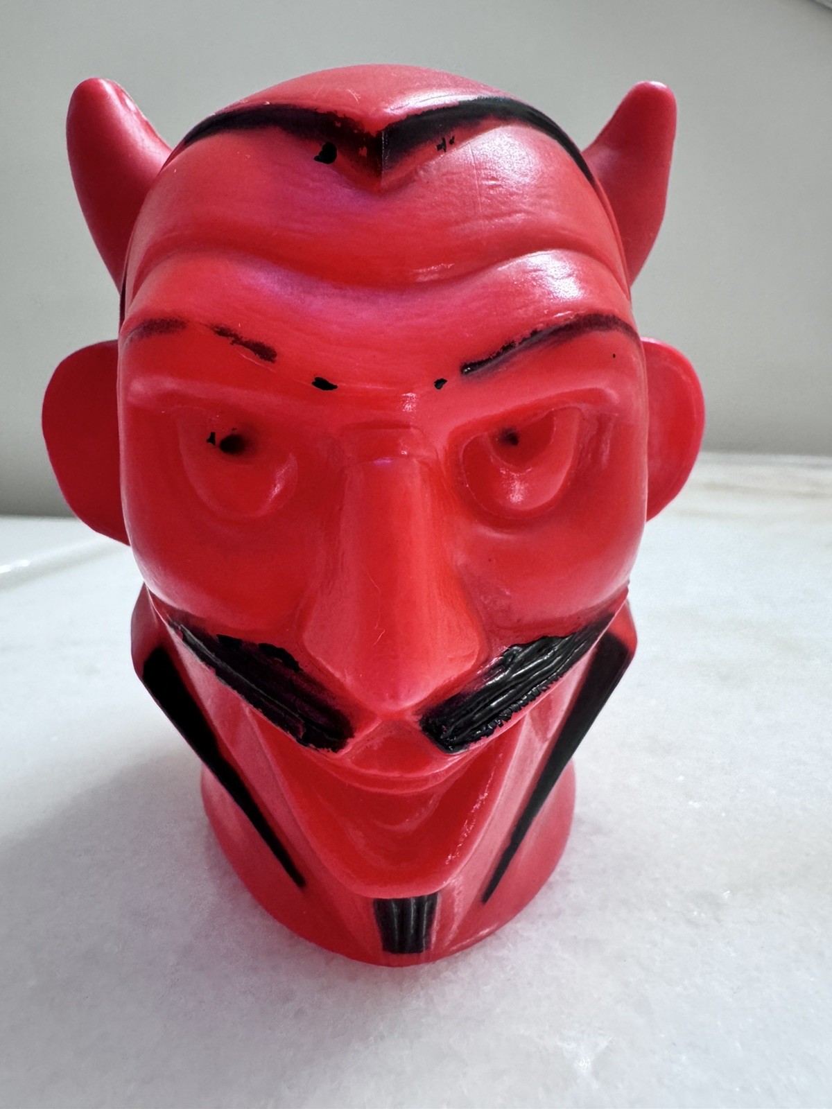 Vintage 1950s-60s Halloween Devil Head Blow Mold For Lamp 