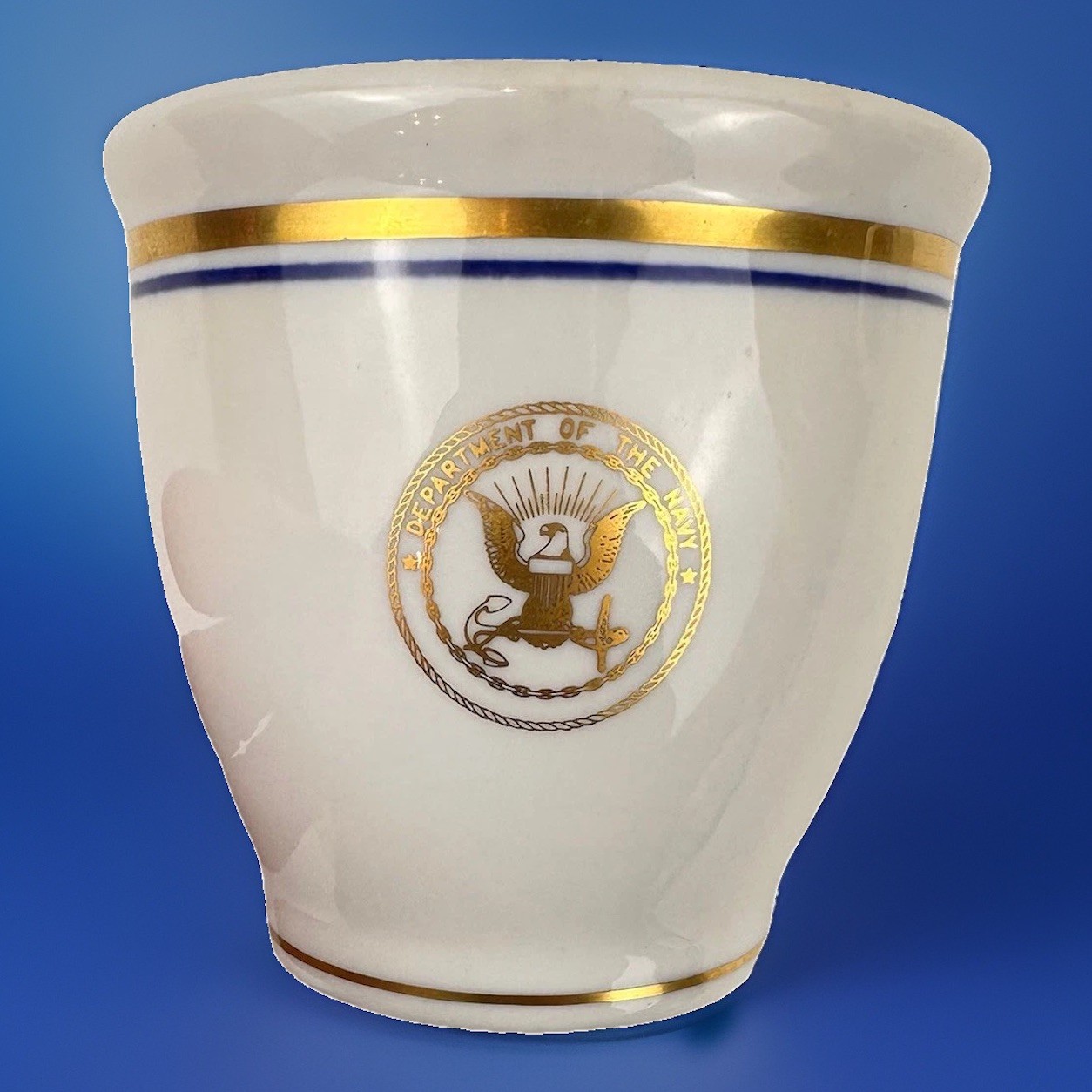 Vintage Rare U.S. Navy Admiral Wardroom Officers Mess Egg Coffee Custard Cups