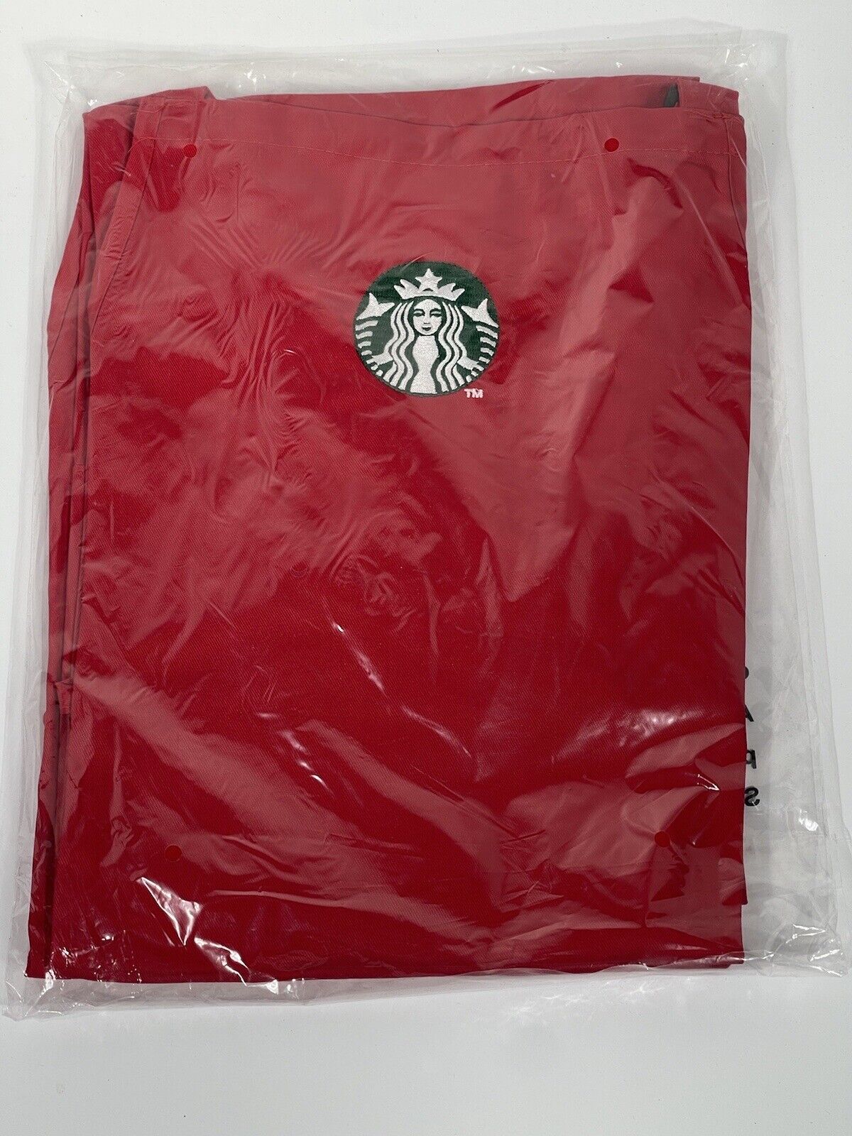 Starbucks Apron Holiday Christmas Dual Pockets Uniform Red Barista Brand New