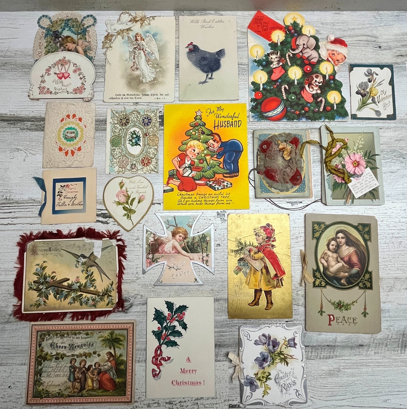 Lot of Vintage Late 1800's-1900's Used Greeting/ Post Cards  19 Pieces