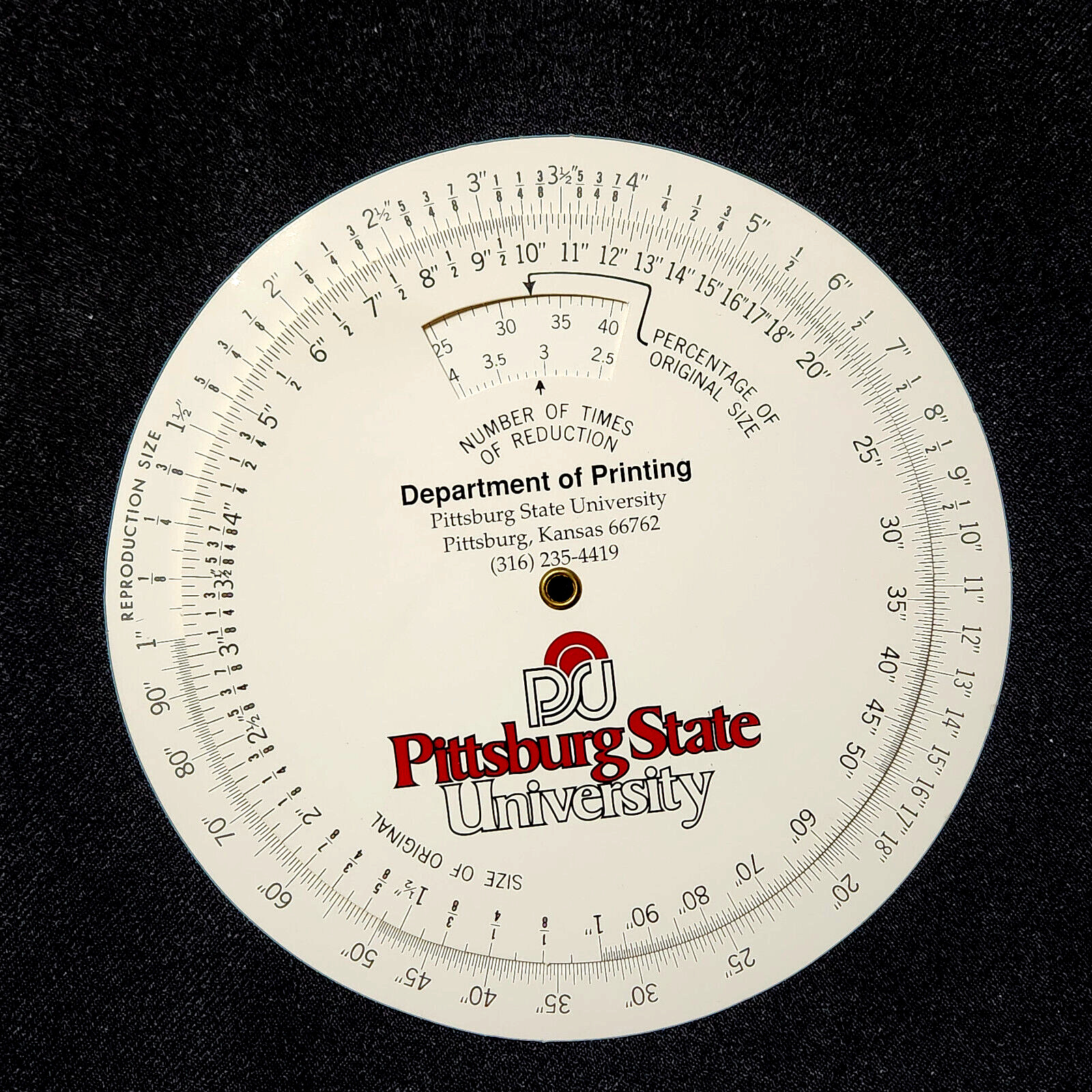 '80s vintage Pittsburg State University, Dept. of Printing. Promotional piece.