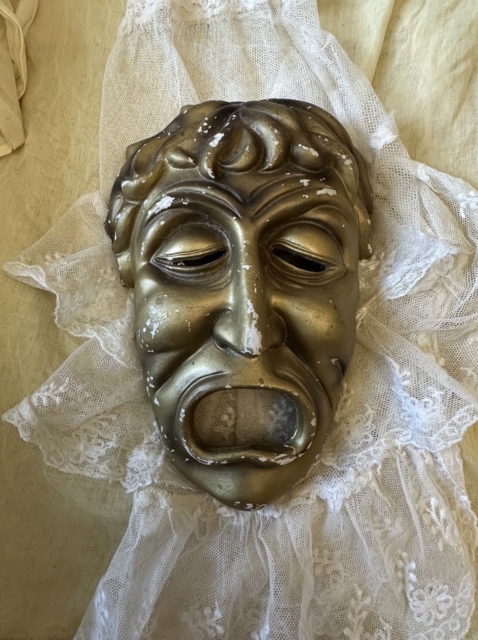 Vintage Mid Century Chalkware Greek Theatre 