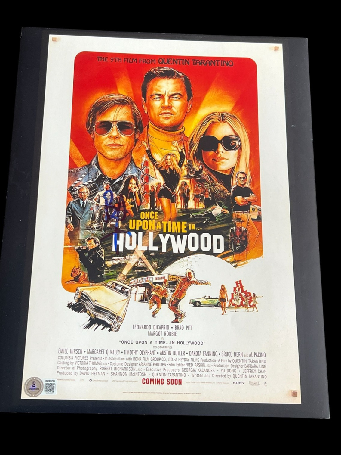 BRAD PITT SIGNED AUTOGRAPH 11x14 POSTER PHOTO ONCE UPON A TIME HOLLYWOOD BECKETT