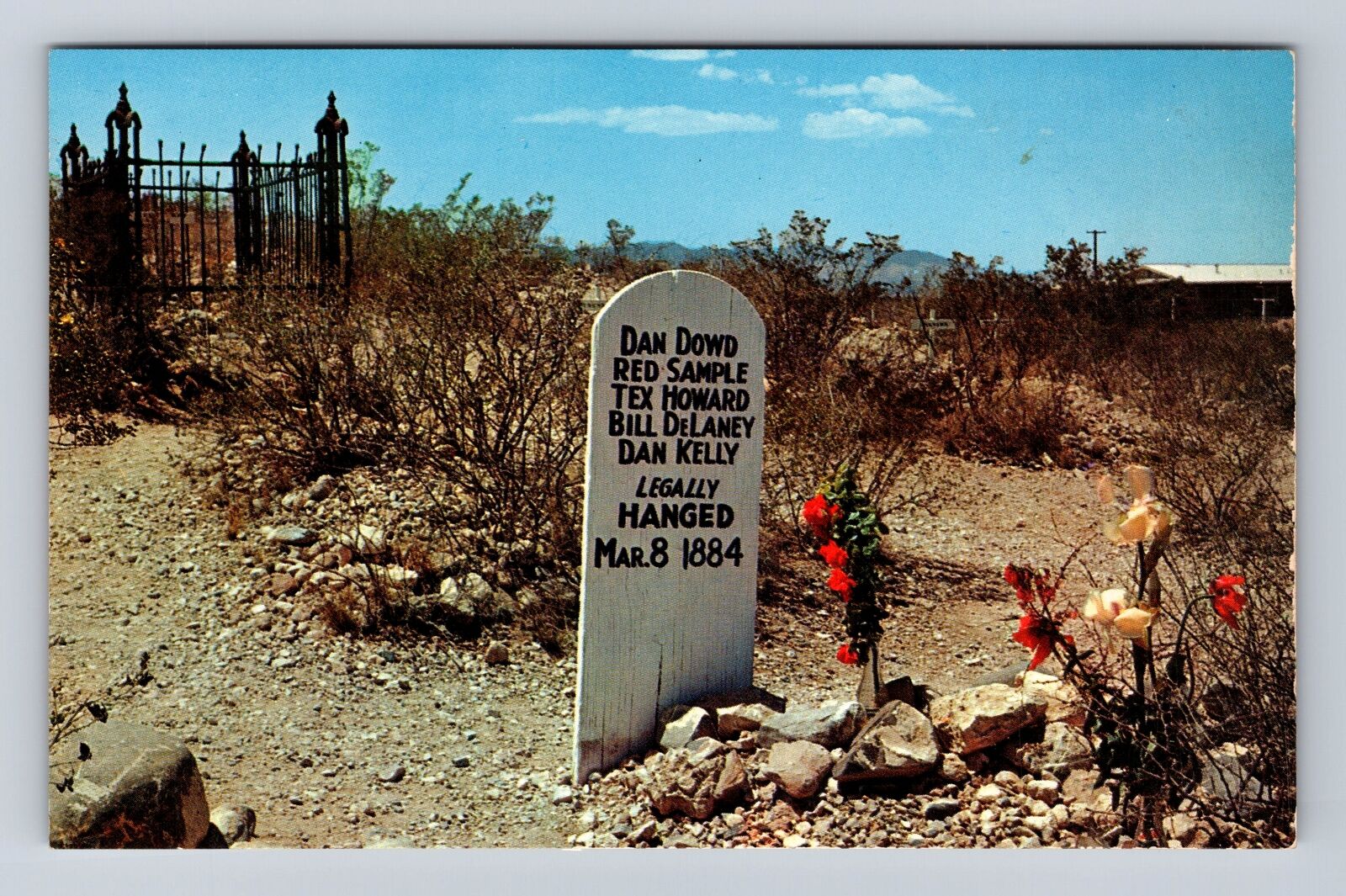 Tombstone AZ-Arizona, Graves Of Dowd, Samples, Howard, Antique Vintage Postcard