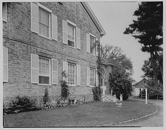 Photo:Martin Van Buren, residence in Kinderhook, New York. East facade