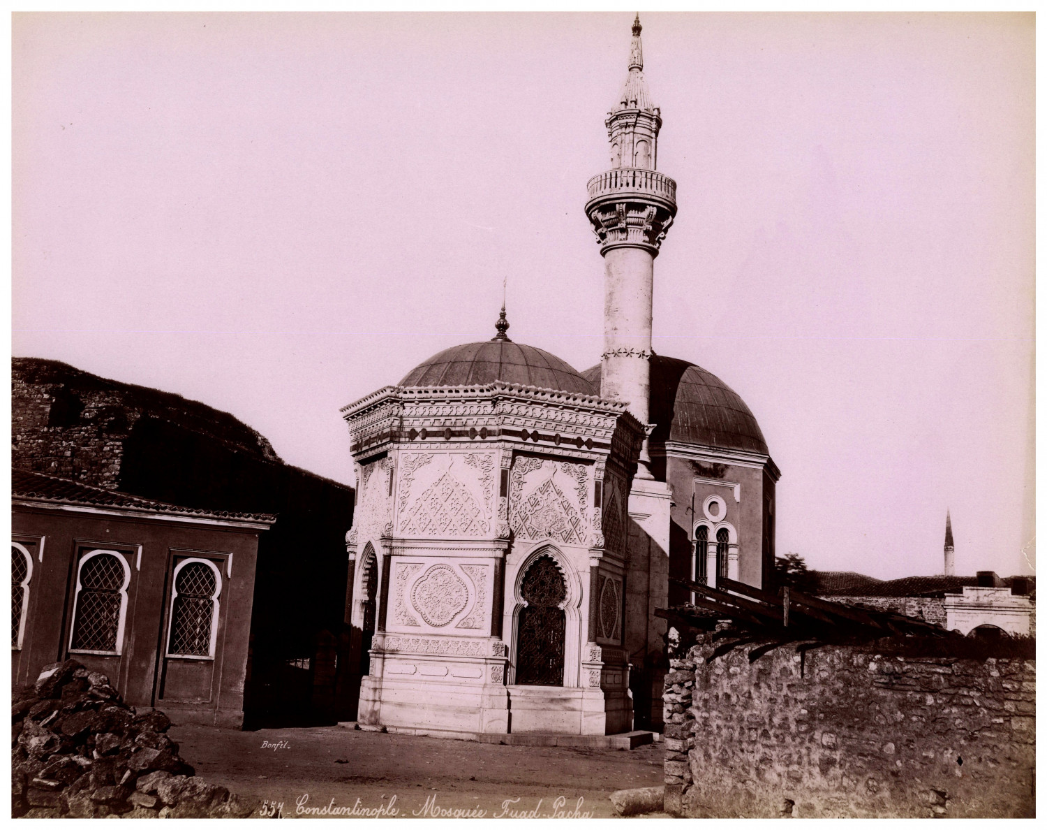 Felix Bonfils, Constantinople, Tomb of Keçecizade Fuad Pasa vintage albumen prin