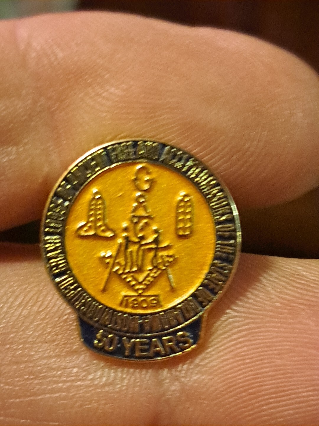 Oklahoma Free Mason 50 Year Pin