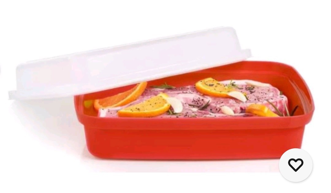Tupperware Season Serve Jr Small Marinating Tenderizer Container Chili Red New 