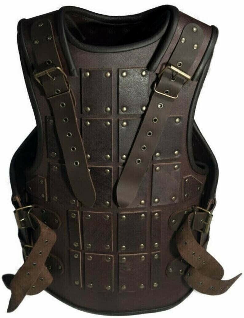 Medieval Brown leather Mercenarie Brigandine, Viking SCA renaissance Larp new