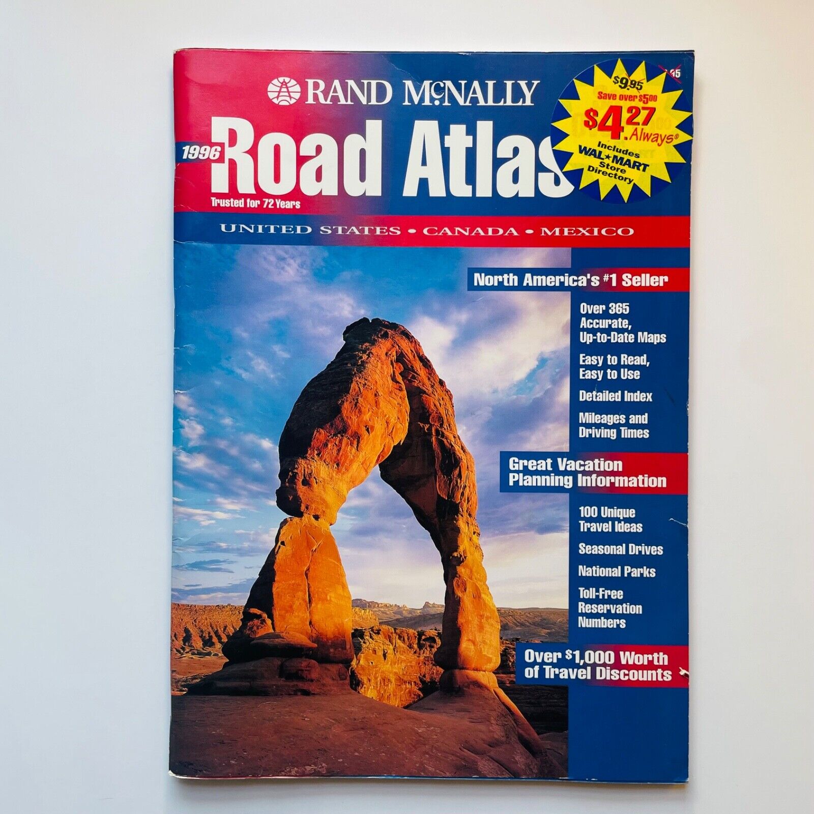 Vintage 1996 Rand McNally Road Atlas United States Canada Mexico